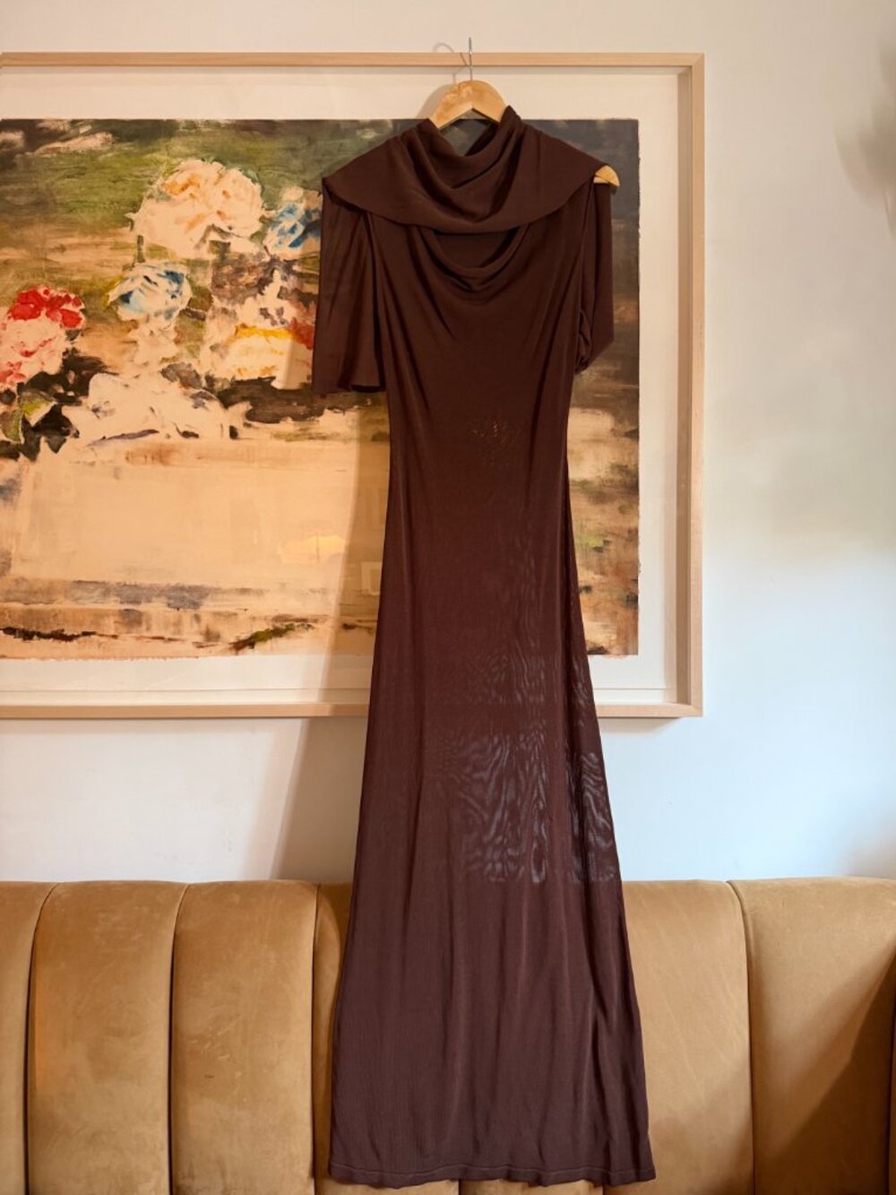Aya Muse Scarf-detail draped maxi dress